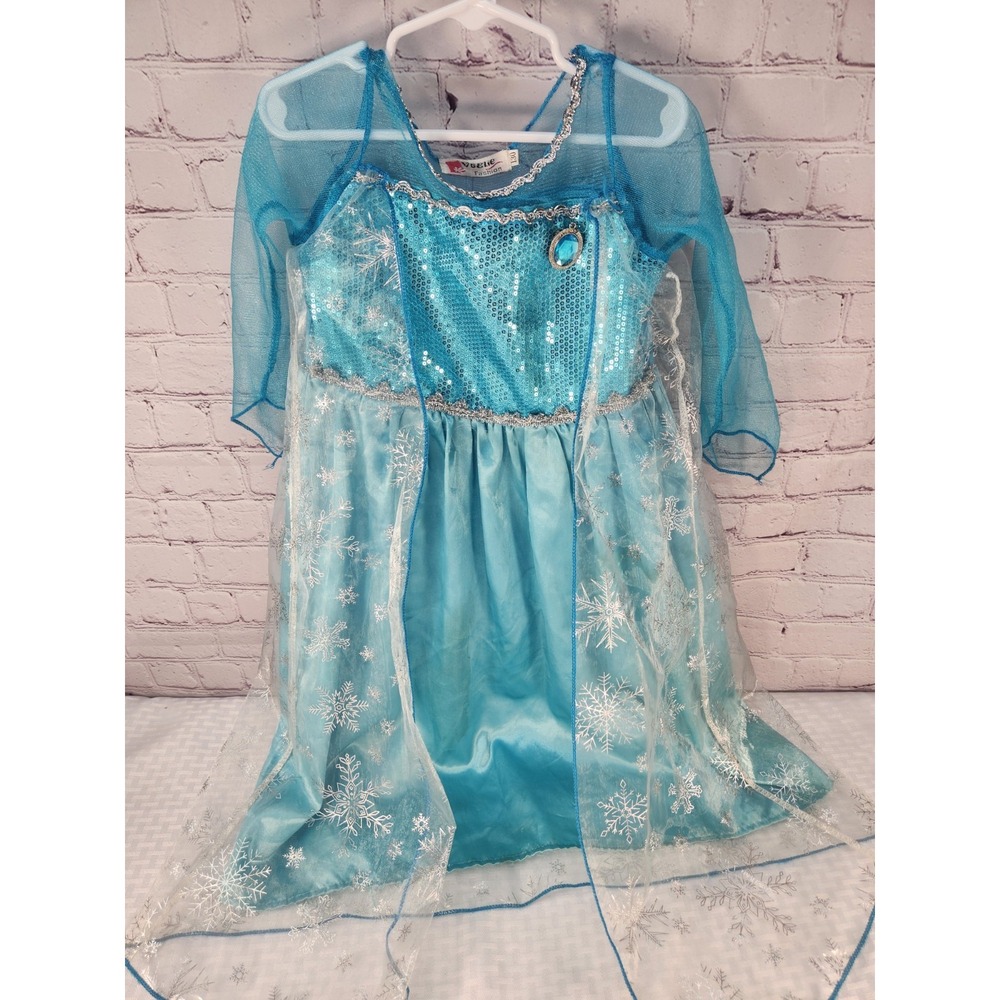 Disney Store Frozen Elsa Gown Costume Dress up Halloween Princess Size 7/8